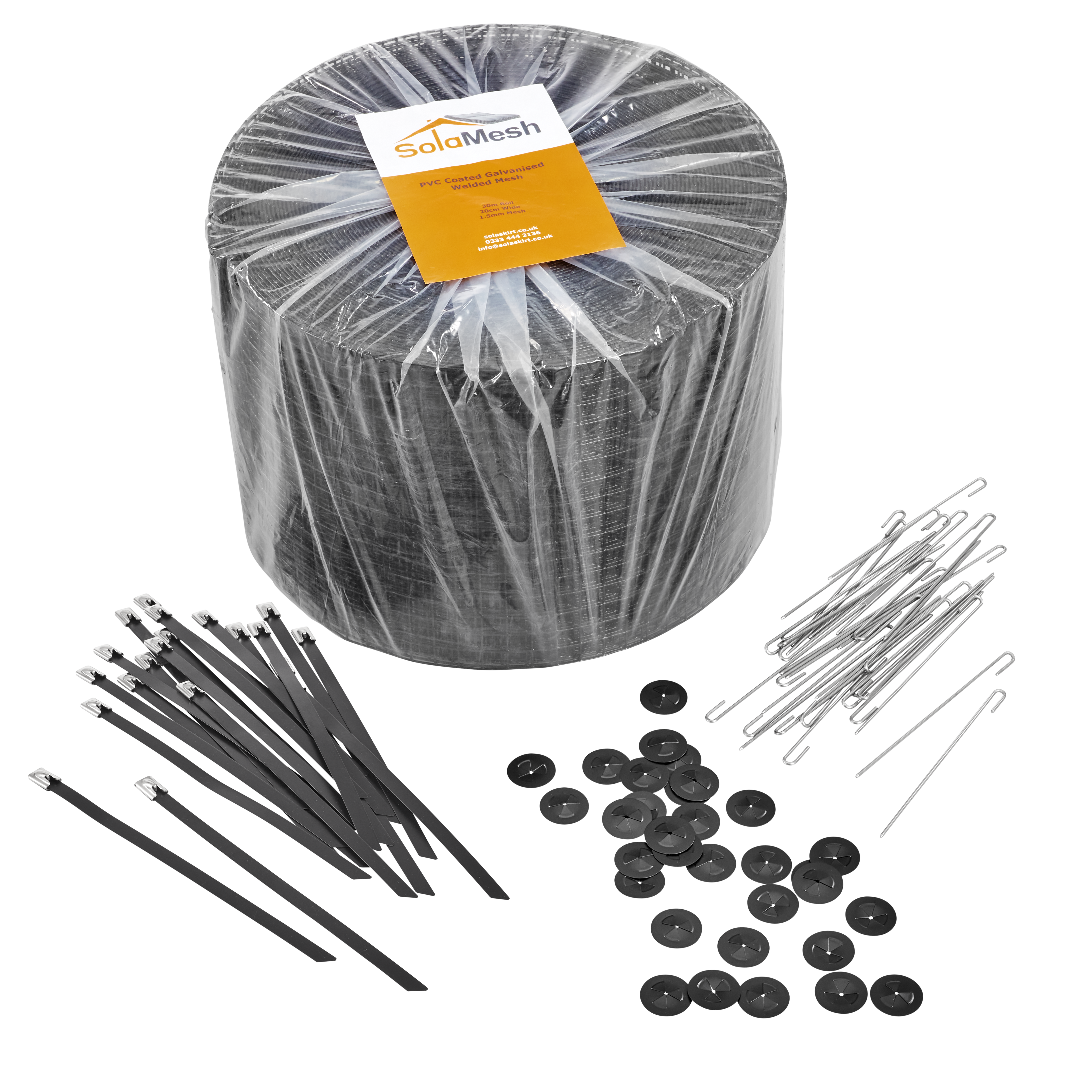 Mesh &#8211; 30m kit with metal disk and pin fixings