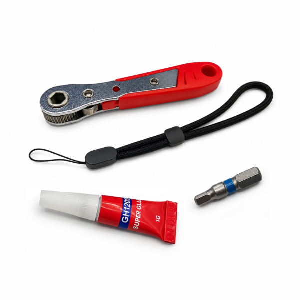 Mini Ratchet Wrench - 4mm Hex Attachment